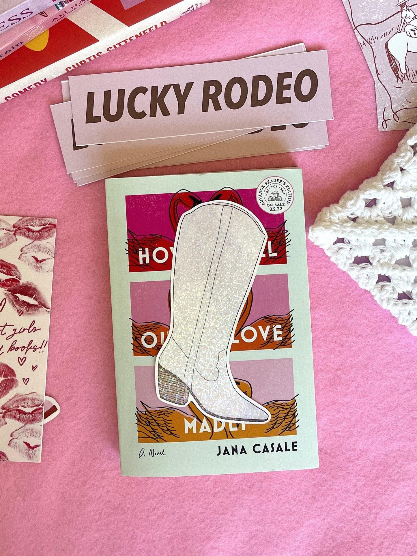 Glitter Cowgirl Boot Bookmark
