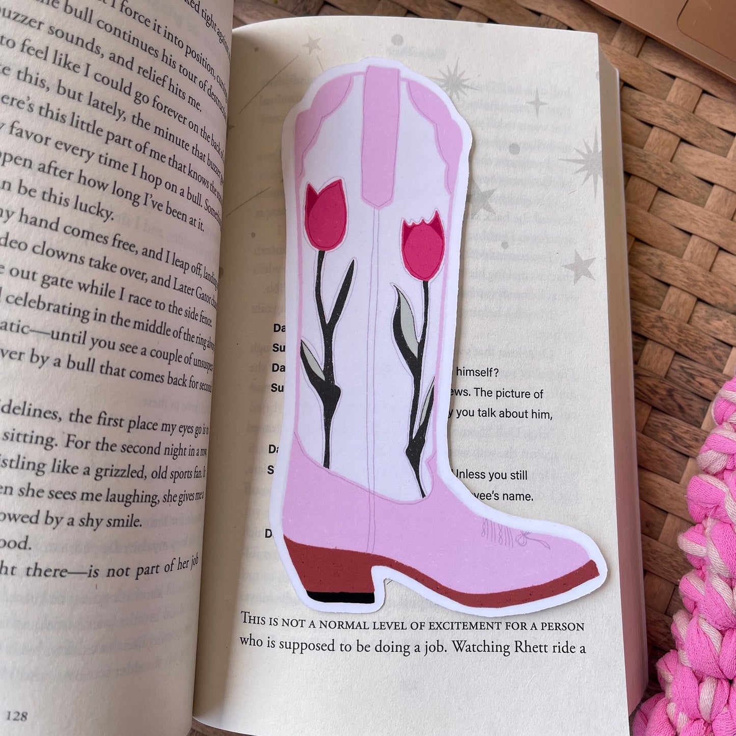 Tulip Cowgirl Boot Bookmark