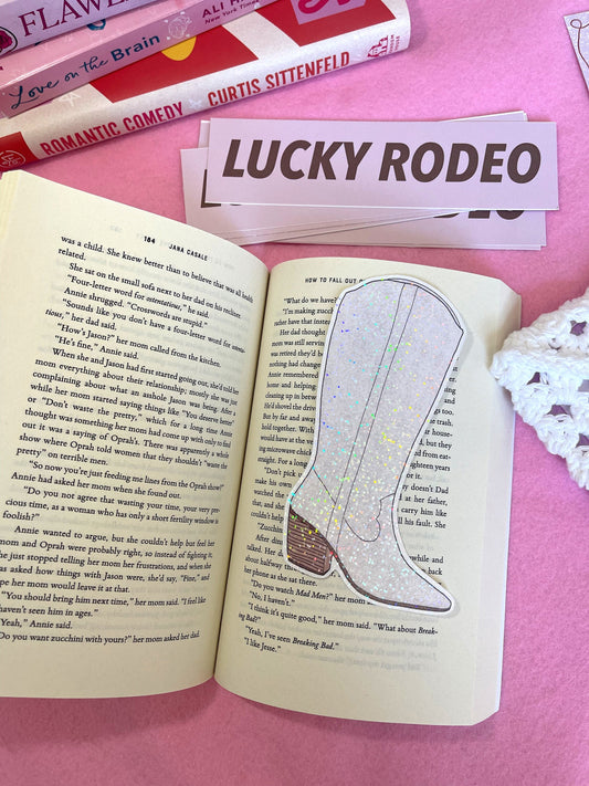 Glitter Cowgirl Boot Bookmark