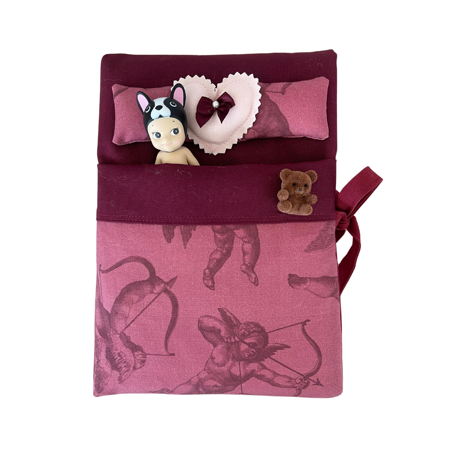 Burgundy Cupid Medium Bed Book Sleeve